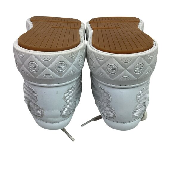 Tory Burch Ladybug Womens 11M White Pebbled Leather Sneakers - Picture 7 of 14